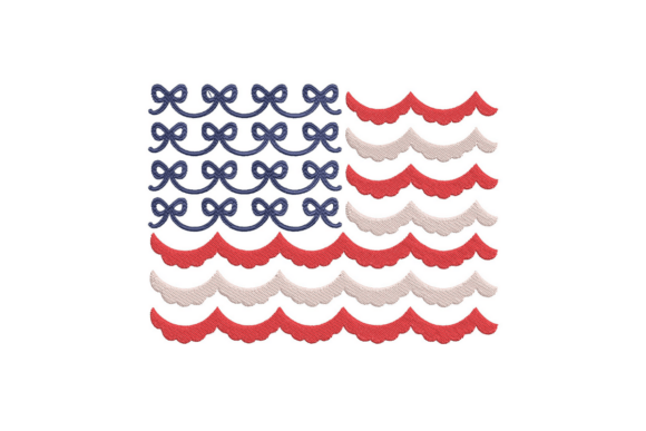 American Flag Embroidery Design