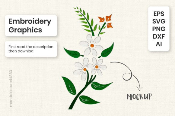 Embroidery Graphics Flowers SVG