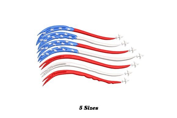 Fighter Jet Airplane American Flag