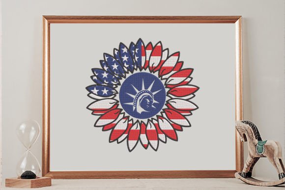 Flag USA Sunflower