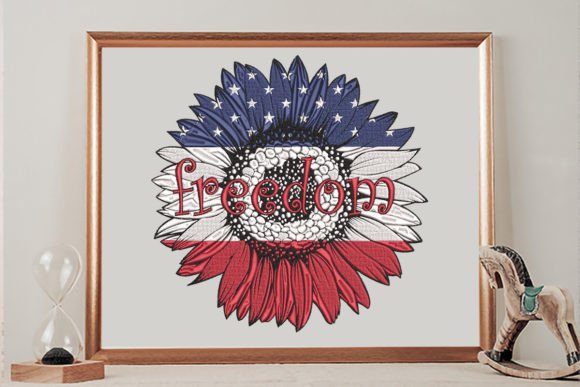Flag USA Sunflower Freedom