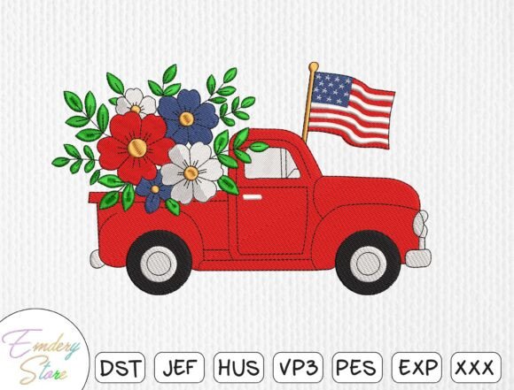 Patriotic Embroidery Design