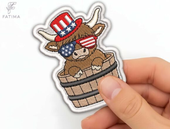 Patriotic Patch Embroidery Design