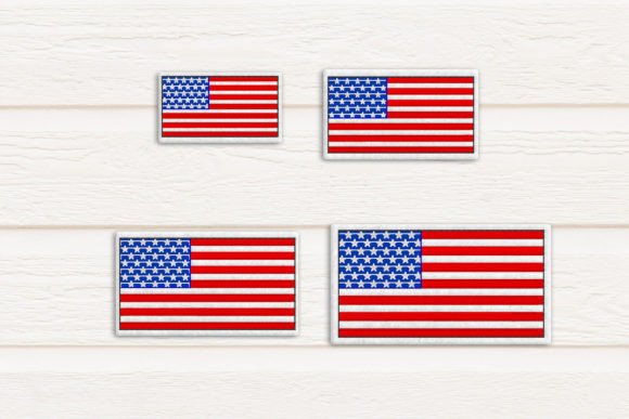 US Flag ITH Feltie Applique Embroidery