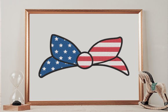 USA Flag Bow 4th of July